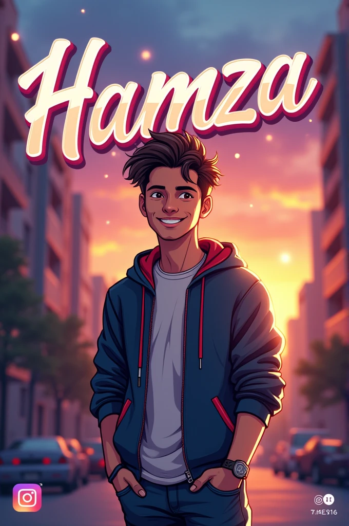 Hamza name photo social media ai