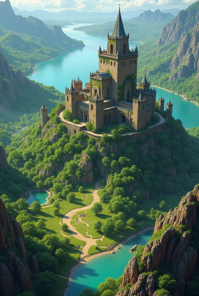 Generate a field for DND top view , with different locations it should be a clear view from top to bottom