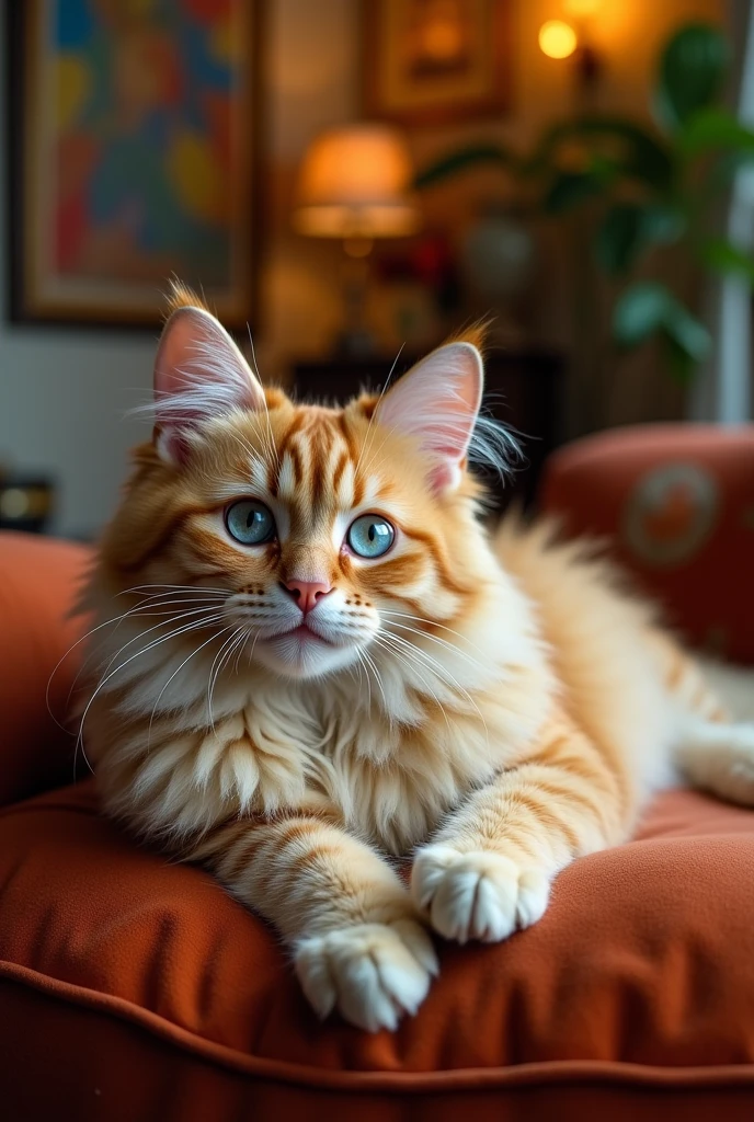 Create a cat with a human face