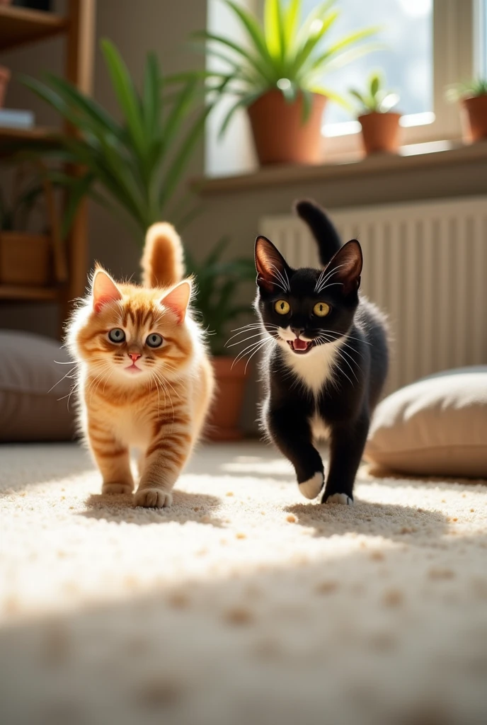 Cats playing 
