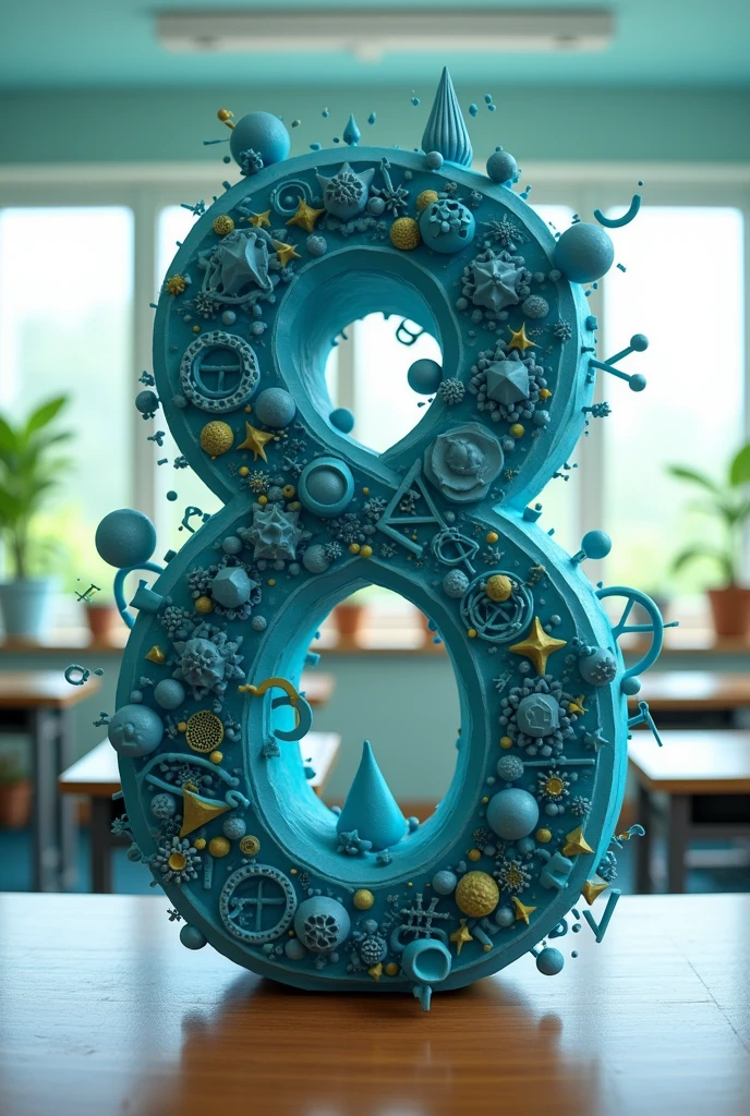 logo "Grade 8" 3D mathematics