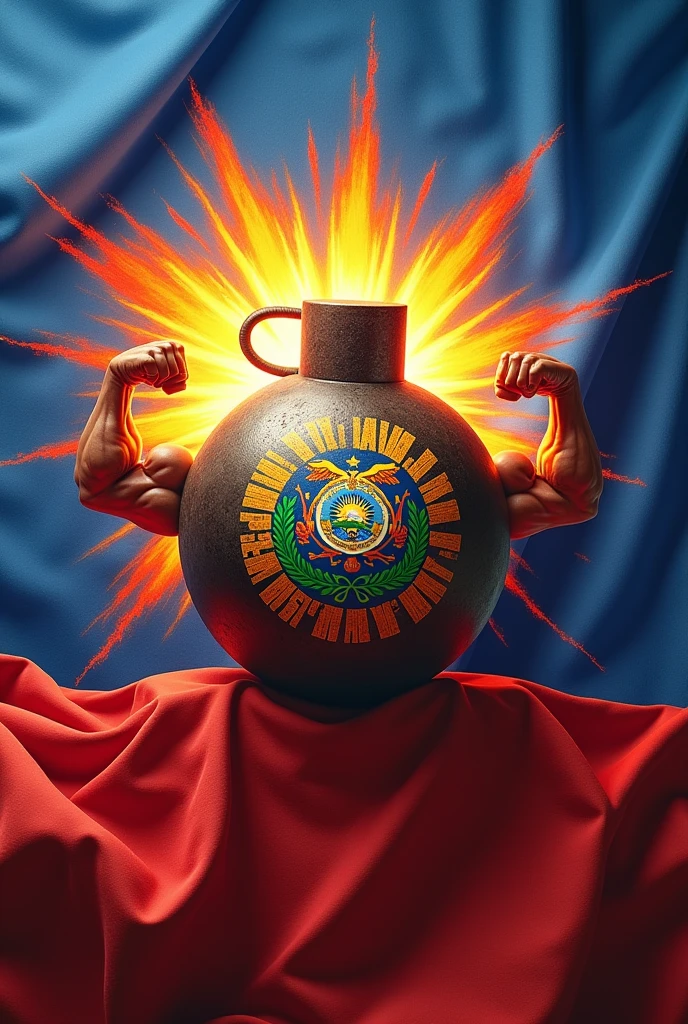 Bomb emoji Muscles Flag El Salvador