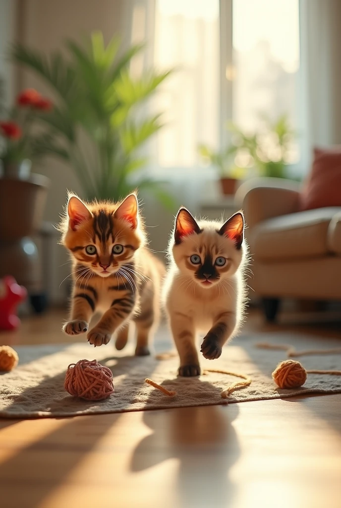 Cats playing