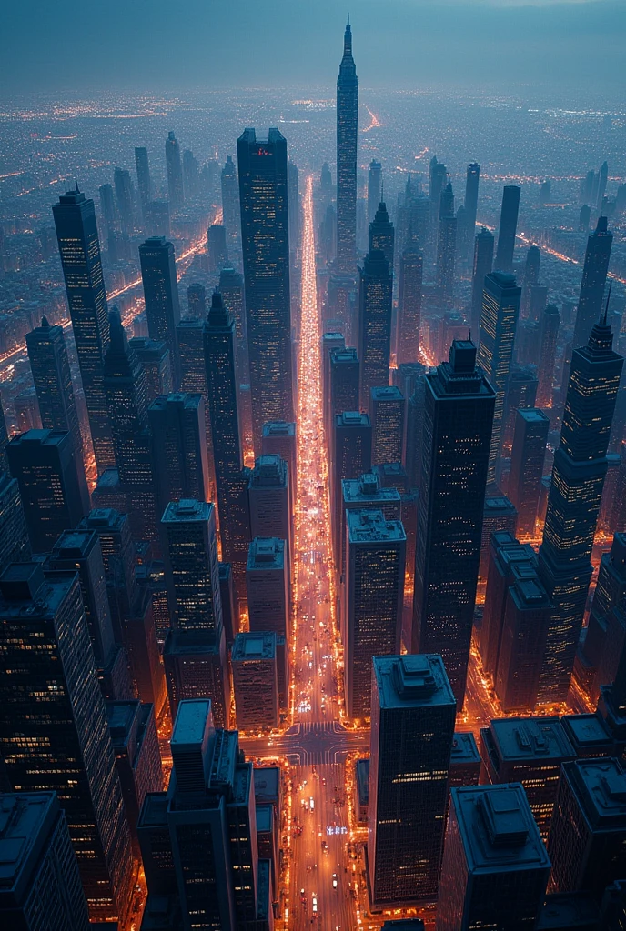map rpg, ((Map of an entire large city, with large buildings, current modern city, seen from above, as a satellite image.)), game art, battlemap, current modern theme, seen from above, role-playing game, nighttime environment, (with realistic proportions and textures, intricate details, handdrawn, vibrant, cinematic lighting, masterpiece, 8k:1.2)