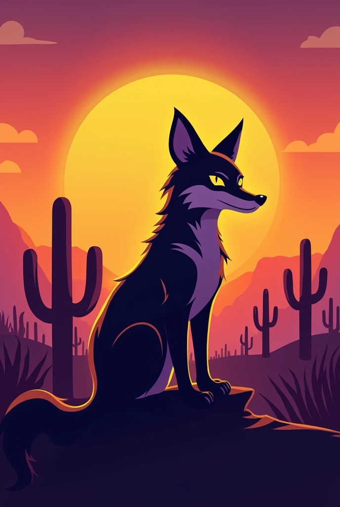 Logo for a coyote's Facebook profile picture