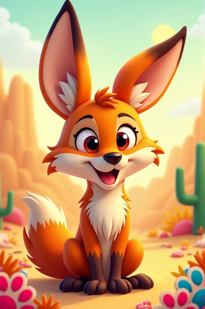 Animated coyote profile picture logo for kids