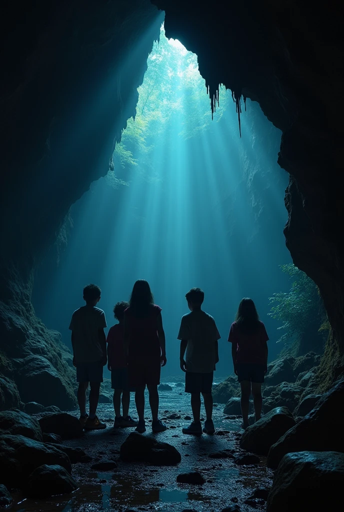 While exploring a dark cave, The guide asked them to turn off the flashlights.. A mysterious echo resonated in the darkness. "Buuuuuuuuuuuuuuuuuuuuuuuuuuuuu."!"one of the children shouted, and everyone started laughing, but the laughter stopped when they heard a strange sound. "What was that?" asked Agustina, with wide open eyes.
suddenly, A group of bats flew out of a crack in the wall, and the children screamed and gathered together. “They're just bats”!" said the guide, trying to calm them down. But at that moment, Emily, feeling brave, decided that they should face their fears. “Let’s keep exploring!" he exclaimed, and the others followed her.