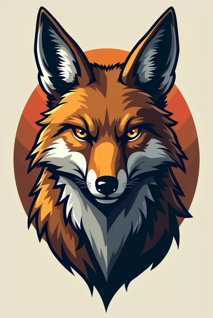Logo of a coyote looking straight ahead