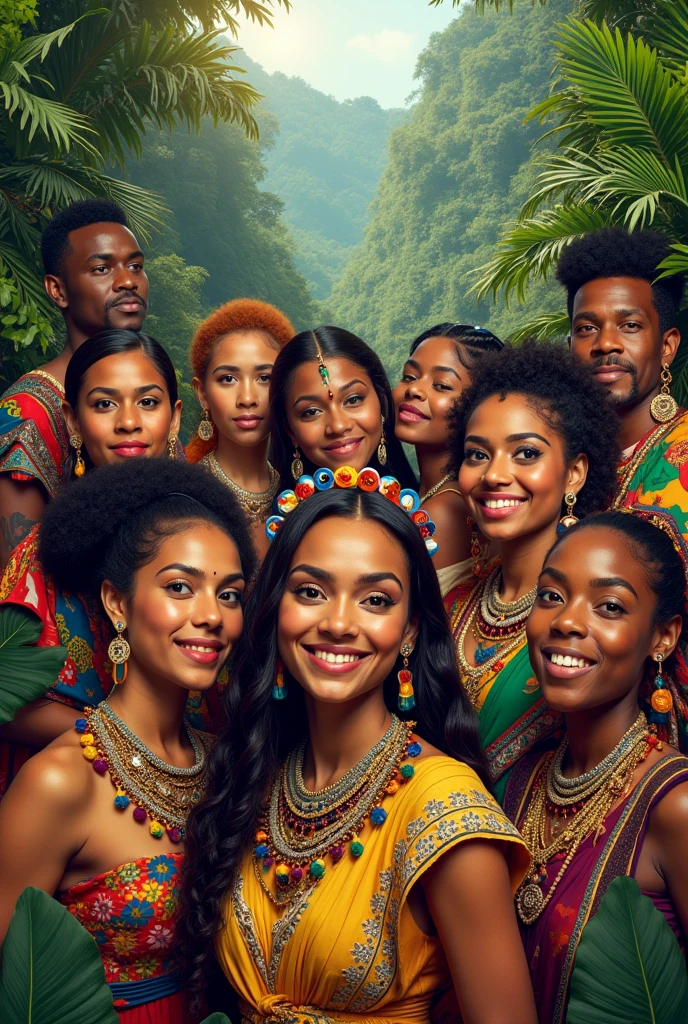 Picture that represents the multiethnicity and multiculturalism that we have in Costa Rica.