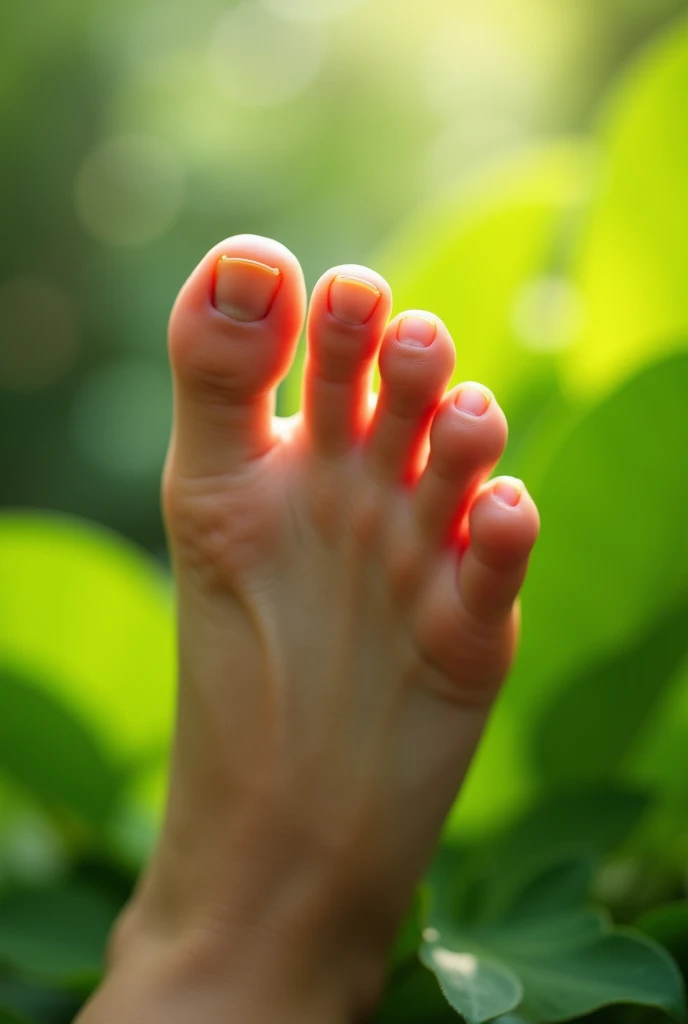 Human life toes foot six toes shown picture background green