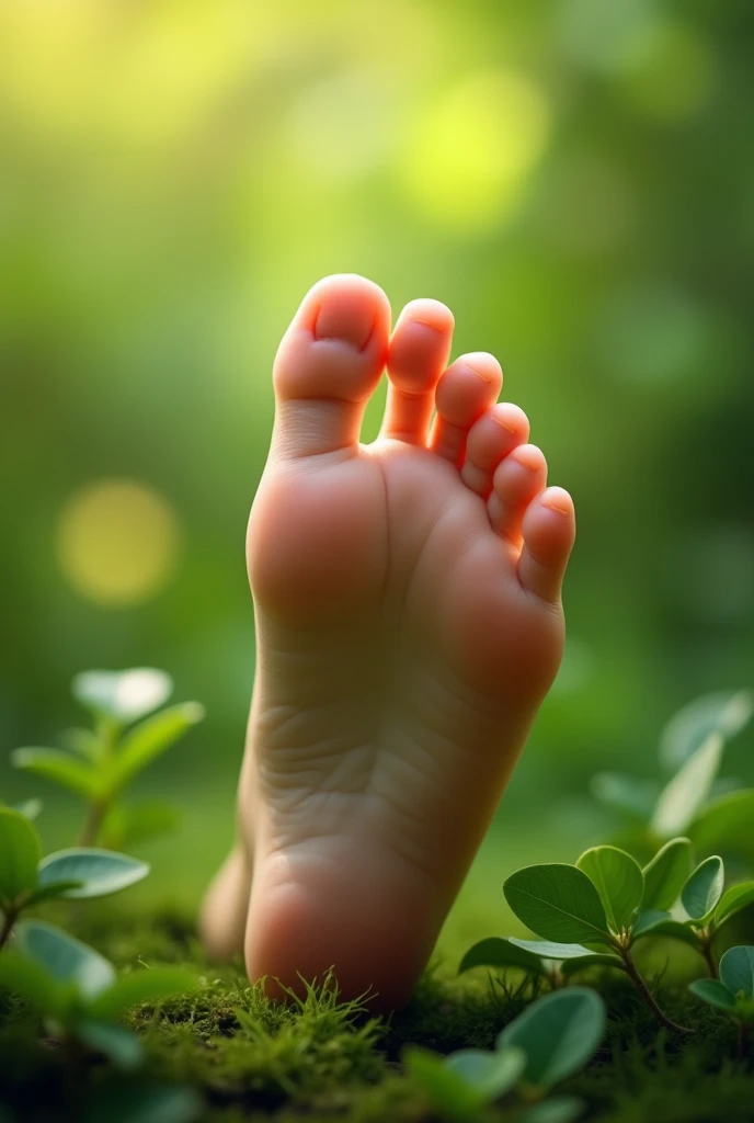 Human life toes foot six toes shown picture background green