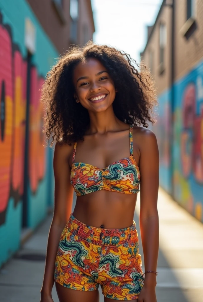 Black girl wearing panties