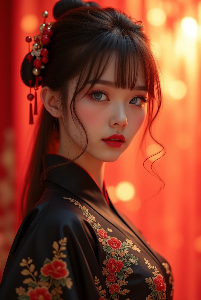 Breathtakingly beautiful.Breathtakingly beautiful.Pleasure that goes through、突き抜けるorgasm、Incredible joy、orgasm、orgasm、orgasm、orgasm、orgasm、Breathtakingly beautiful.Breathtakingly beautiful.Breathtakingly beautiful.One person'S, Highest quality、masterpiece、Ultra-high resolution、(Cowboy Shot),(Realistic), (Ultra-realistic), (Ultra-high resolution), (Ultra-high resolution), (One person'S), ((Ultra-Realistic DetailS)),(Realistic:1.4)Beautiful Face, Cute Face, 、RAW Photos, Highest quality,masterpiece,Highest quality,Ultra-high resolution),Best Images, (8k, RAW Photos, Realistic), A neat and beautiful Japanese woman, Rainbow light brown straight hair, big, Sparkling Blue Eyes, Long eyelashes, double eyelid, Half-open crimSon alluring moiSt big thick lipS, Large Breasts, Side bust, Down , Abdominal muscles, thin, Perfect Proportions, whole body, Black ao dai with gold embroidery, Blurred background red