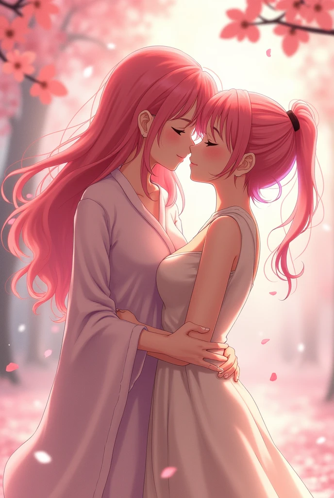 Breast massage from behind, kiss illustration, plump, Kanroji Mitsuri