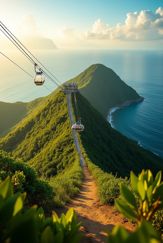 Montecristi Hill with cable car