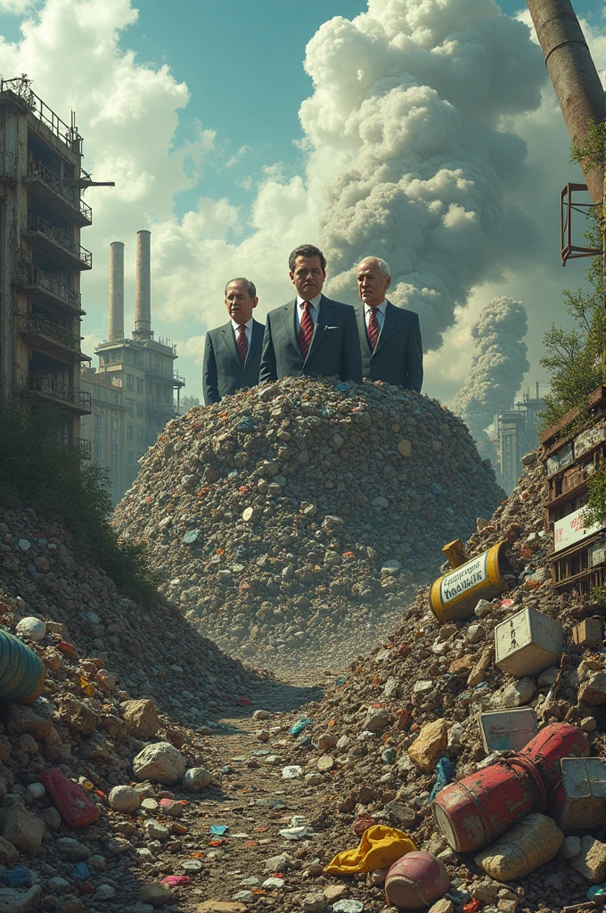 Dame el mundo lleno de basura pero que The trash sean los políticos, The trash, the industries