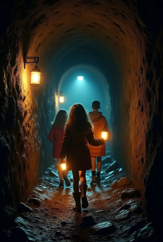 However, As they went deeper into the tunnel, the atmosphere changed. A cold wind blew, and the lanterns began to flicker. “Do you hear that??&quot; Alexandra whispered, with a fearful tone. A distant echo resonated, and the children looked at each other with big eyes. “Maybe it&#39;s the monster that protects the mine,&quot; Emily said, trying to sound brave. “It is said that he appears if someone gets lost.,&quot; added Agustina, remembering the legend they had heard.
suddenly, A dull thud echoed behind them.. “Run!!&quot; Emily screamed, and everyone started running through the tunnel, laughing and screaming at the same time. Fear mixed with adrenaline, and although they were scared, The thrill of adventure kept them together.
