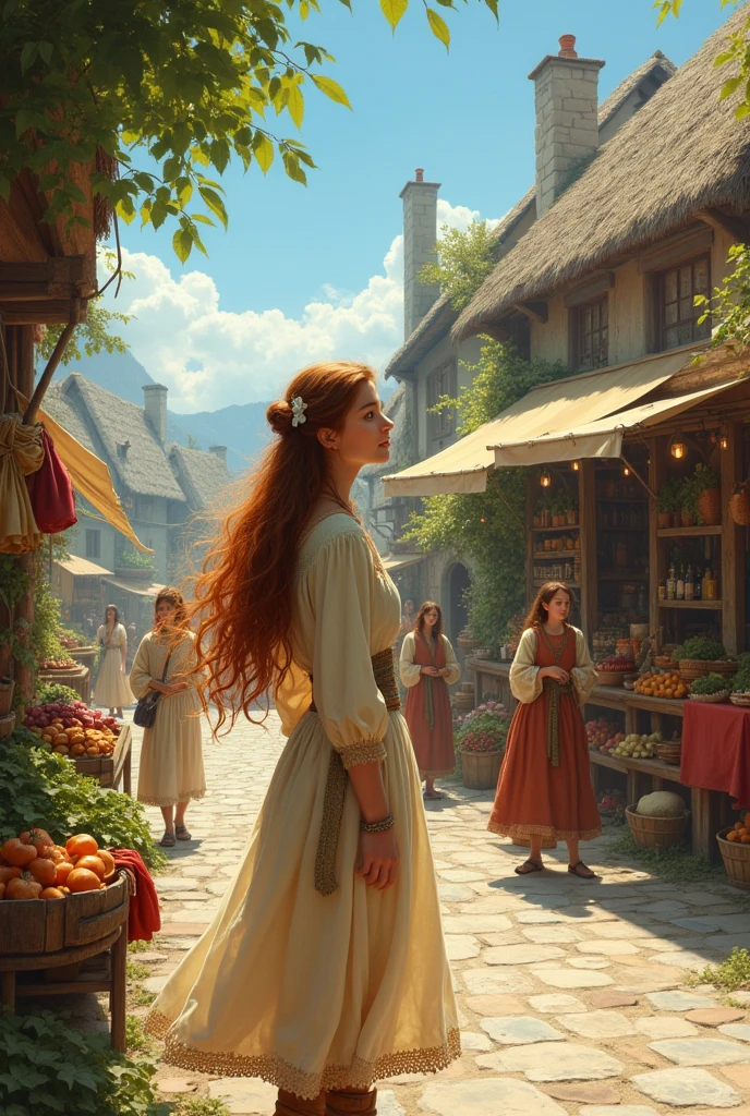 White teenage girl in medieval times