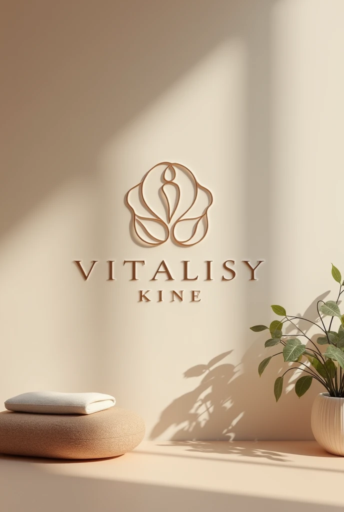 Minimalist isologo for a consulting room called vitalis Kine