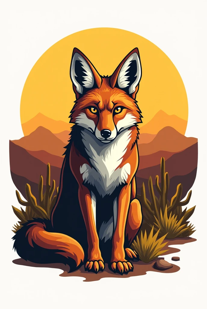 Logo of a coyote looking forward nice 