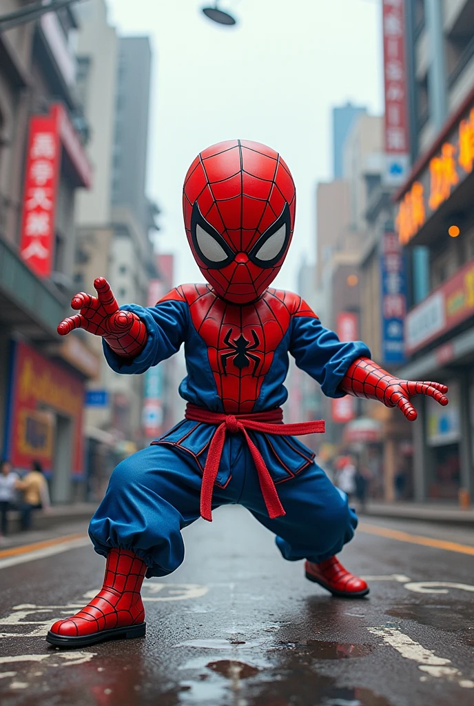 Haz un mini spiderman con dobok