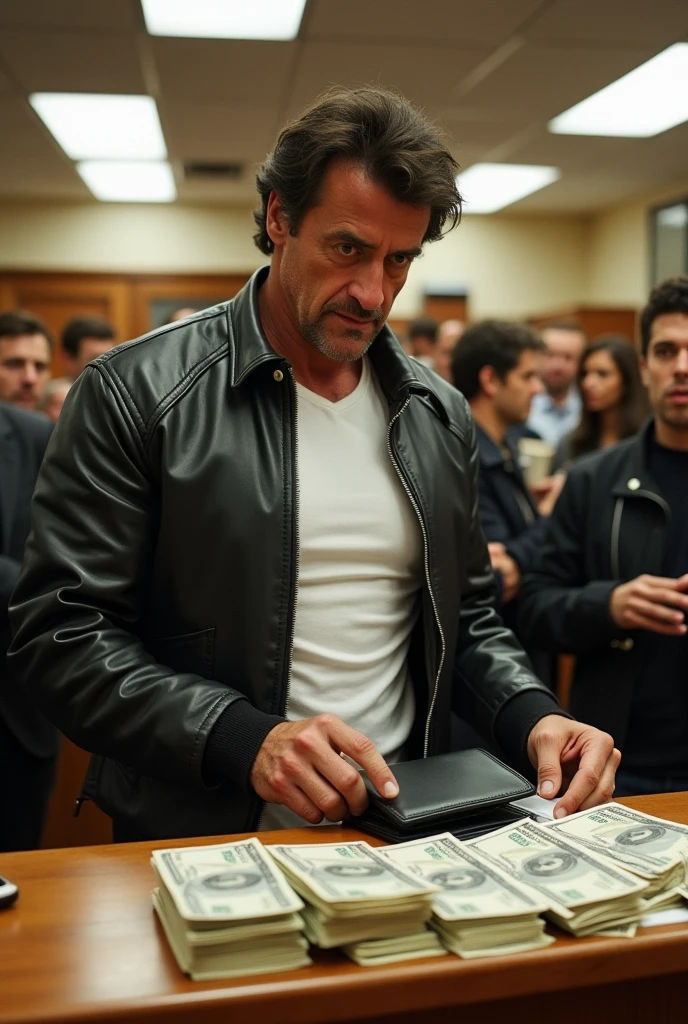 Silvester Stallone paying a fine of 17,000 dollars
