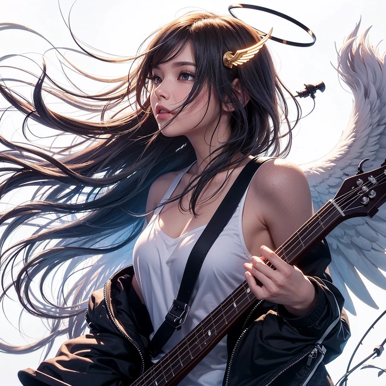 Beautiful girl no tattoos no angel halo