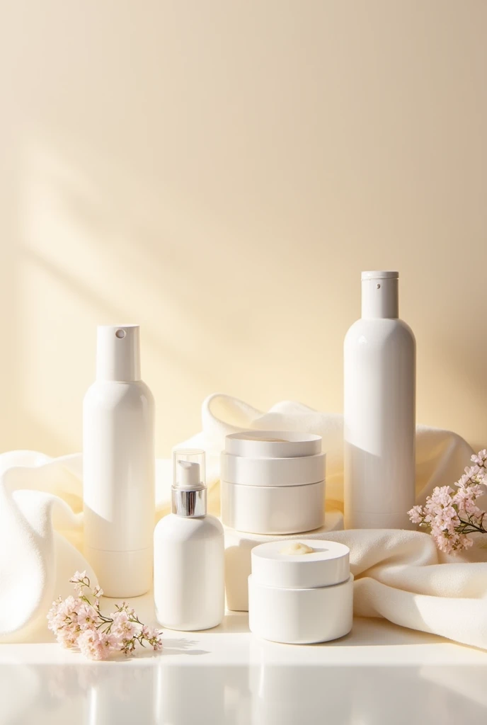 An image with an aesthetic plain background for skincare
