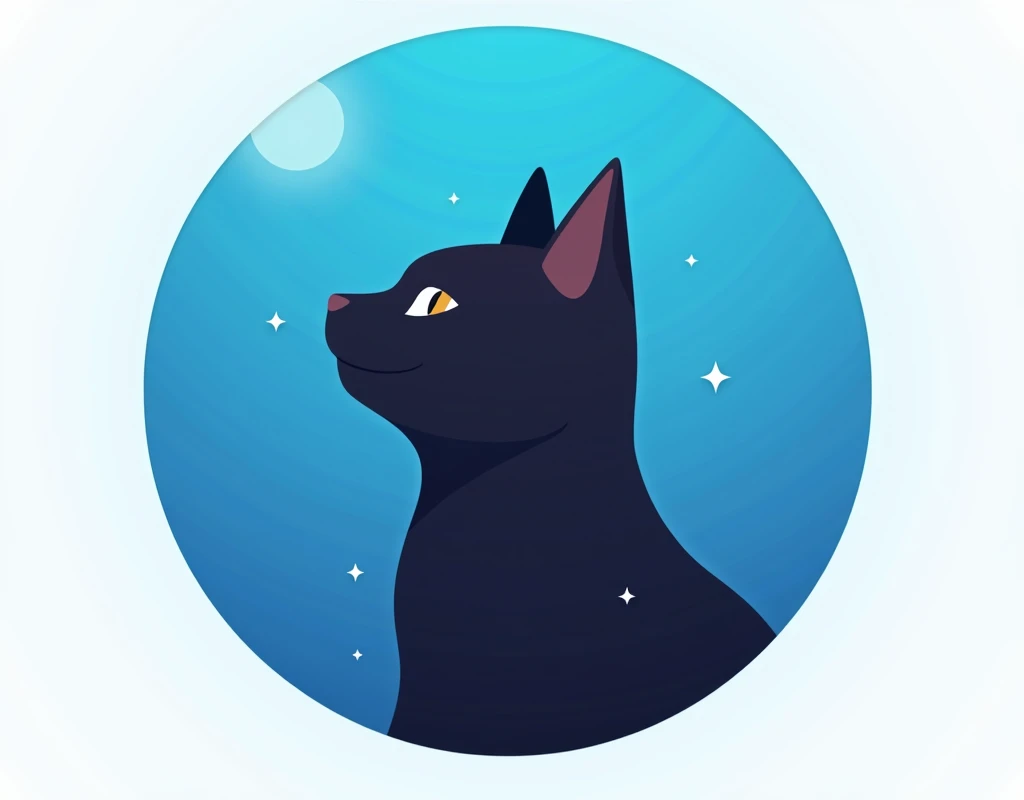 coin logo , tone network , dark brown cat , blue background , oggy inu  , cat inu