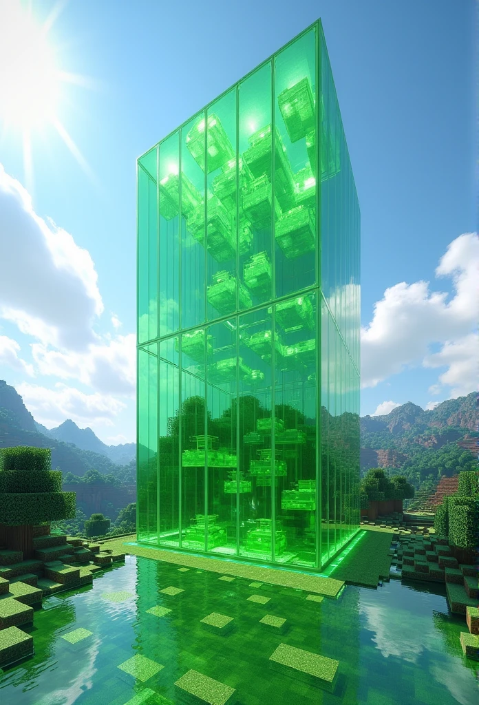 minecraft glass, green