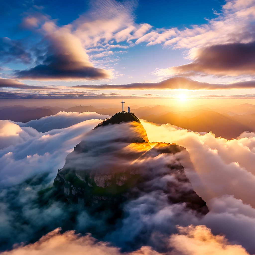 Heaven, everyone is at peace, a holy world, a sinless, innocent world morning ((highest quality, 8K, masterpiece: 1.3))