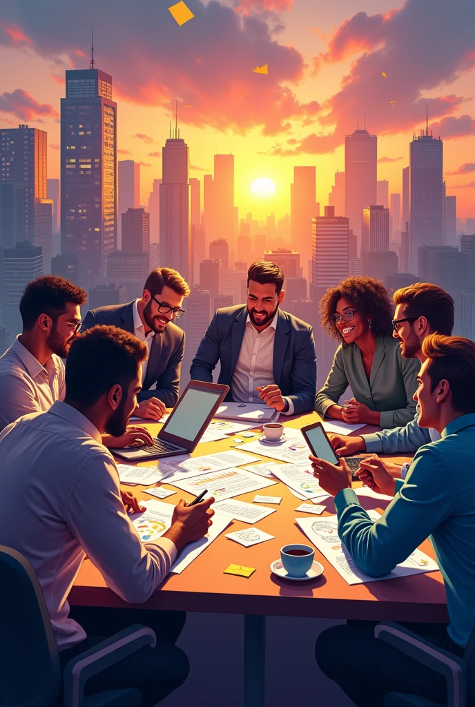 Generate an artwork that shows Collaborative Action for Competitiveness