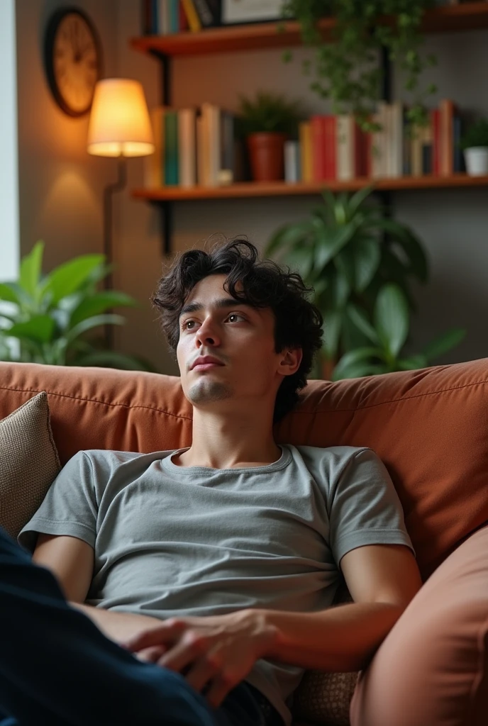 young man lying down receiving therapy