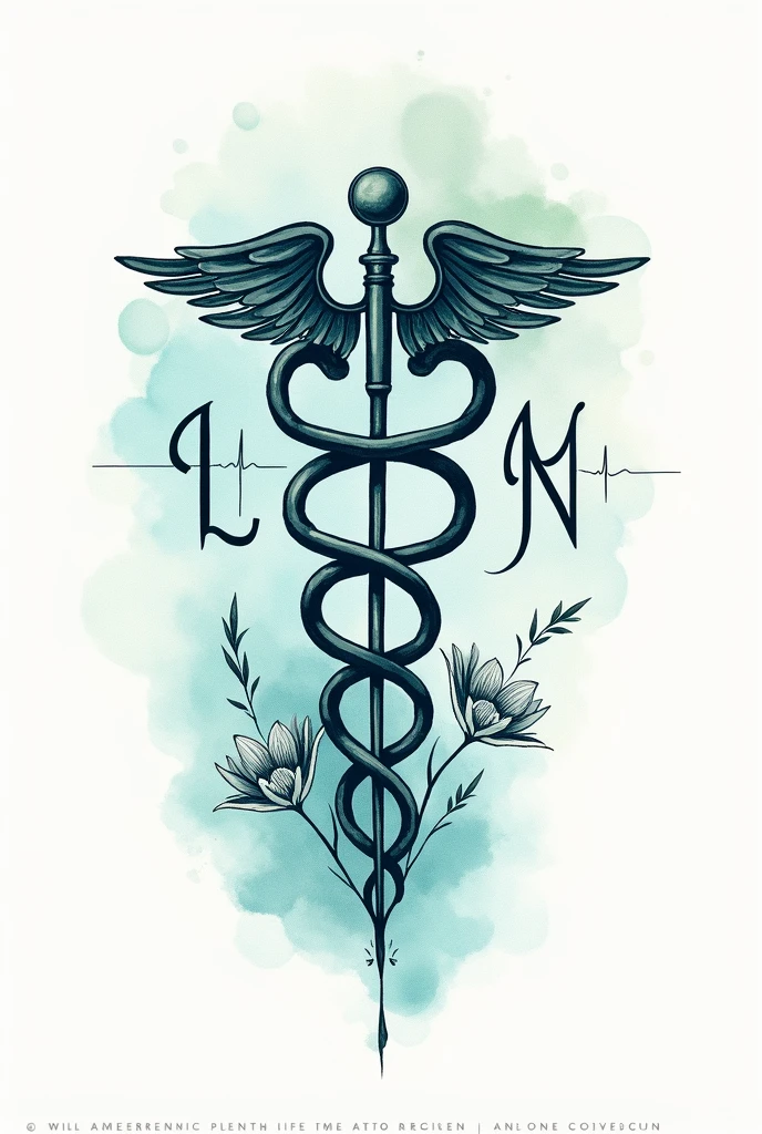 A tattoo for nursing students including the letters L, L, H, K, N