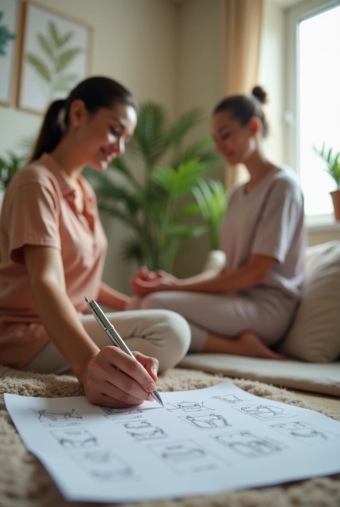 therapist doing knee therapy with a silver tipless pen