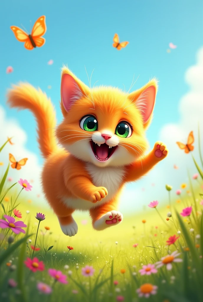 In cat like the emotion of joy animated