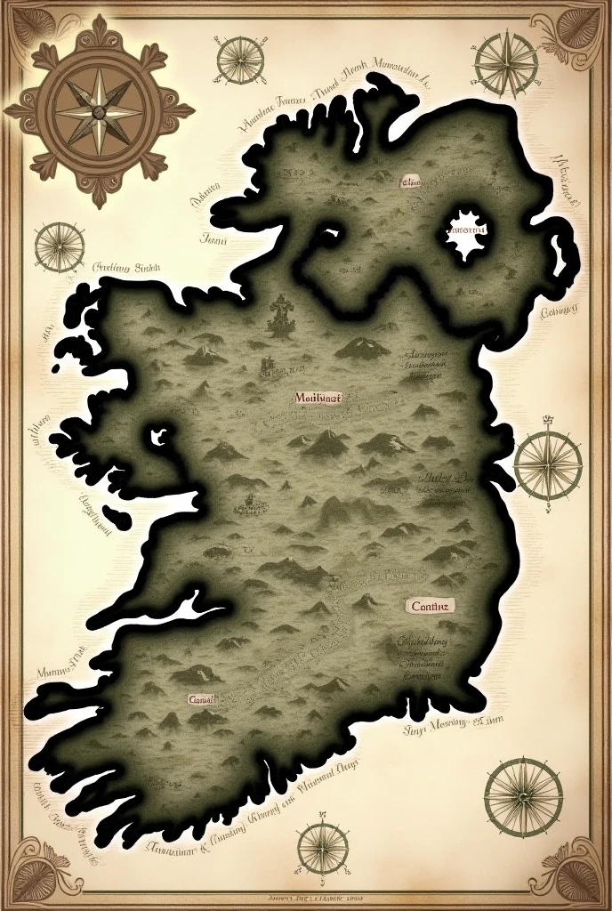 Map of Ireland in 1740