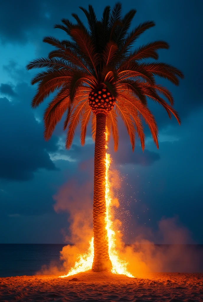 Palm on fire


