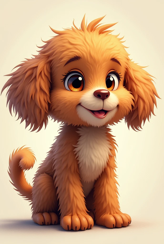 a breathtaking, highly detailed, ultra-high-resolution illustration of a fantasy creature that masterfully combines the playful features of a labradoodle and the agile physiology of a monkey, showcasing its soft, fluffy fur with subtle shading, vibrant color hues, and exquisite textures, with large, expressive eyes, a tiny nose, and a gentle smile, set against a subtle, gradient background that accentuates the subject's unique characteristics, with precise linework, delicate shading, and meticulous attention to detail, evoking a sense of wonder and curiosity, as if the creature is about to leap off the page.