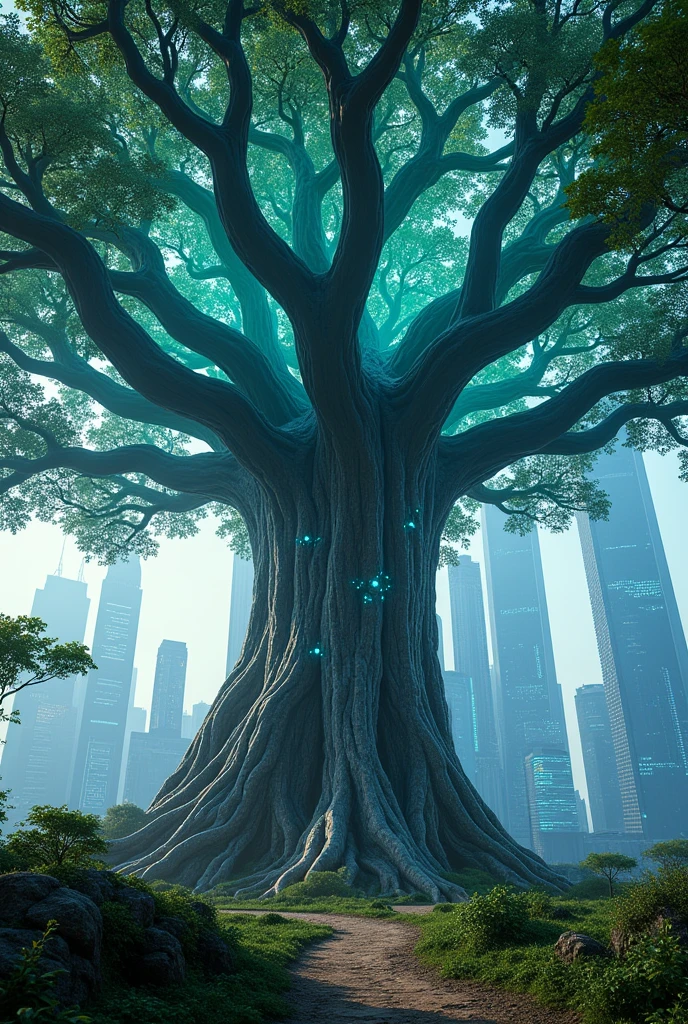 a tree, like Yggdrasil, based on an tech environment like a cpu-chip with lots of data pipelines