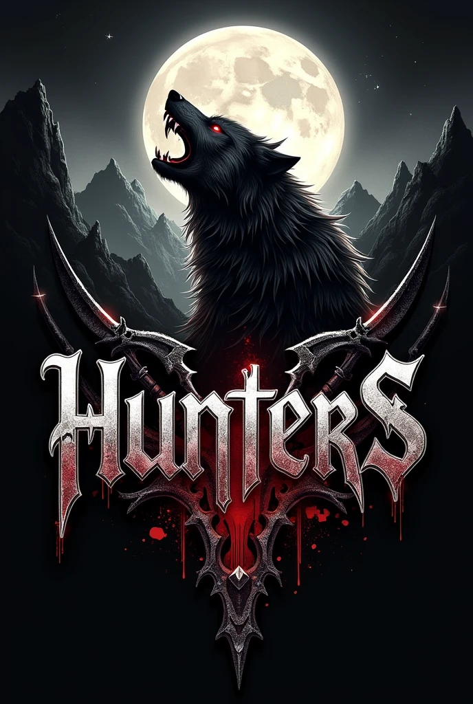 A logo for a heavy metal band called hunters