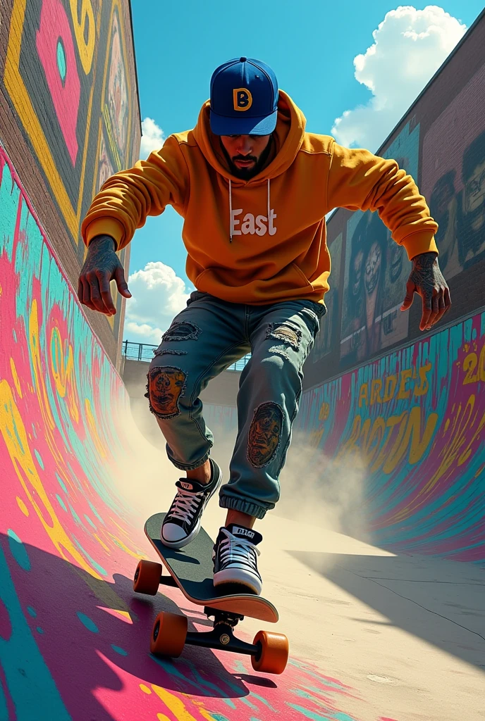 East Sk8 with graffiti style