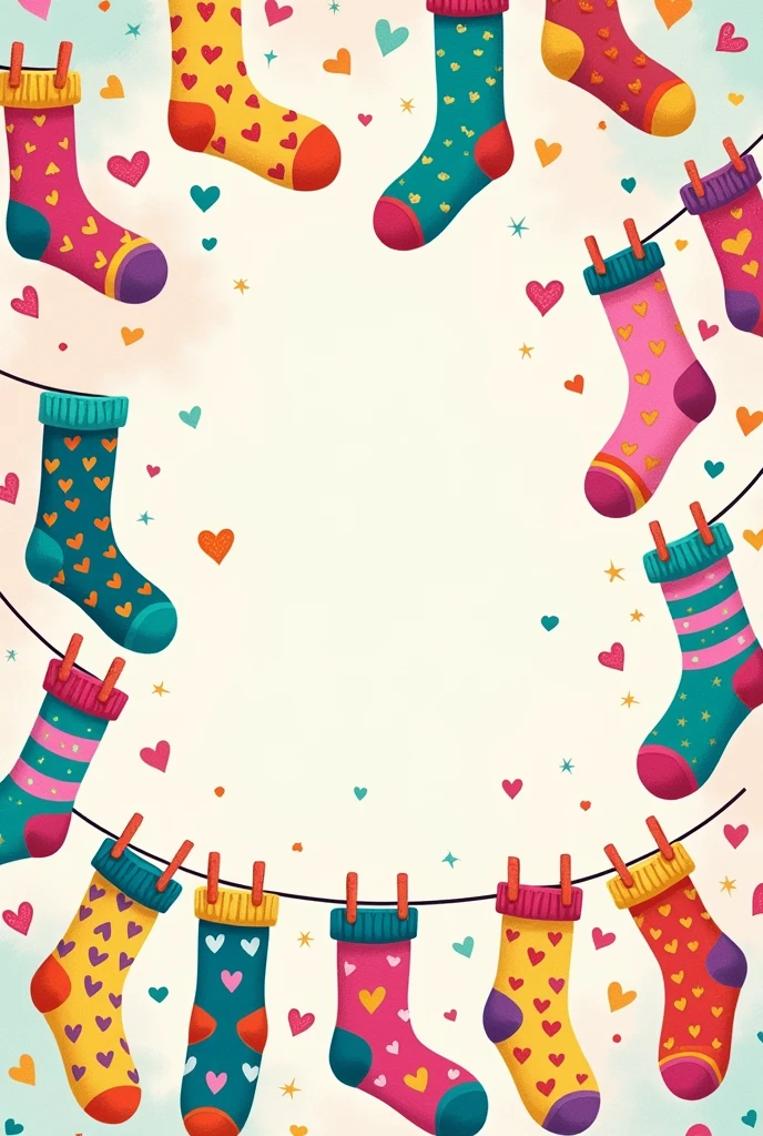 Colorful socks line drawings wallpaper
