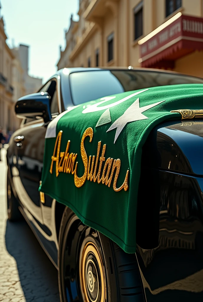 Write “Azhar sultan” on mercedes
number plate and pakistan with me
standing in front of location district jail swat
