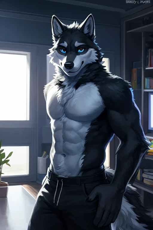 anthro, (dragon/fennec hybrid), ((hybrid)), ((black fur)), white star shaped marking on nose, standing, solo, blue eyes, presenting sheath, black pupils, photorealism ,by zaush, by ruan jia, by jay naylor, by nuzzo, by disney, by pino daeni. (4k), HD, quality, looking horny, black pupils, photorealism , bedroom setting, night time, (4k), HD, quality