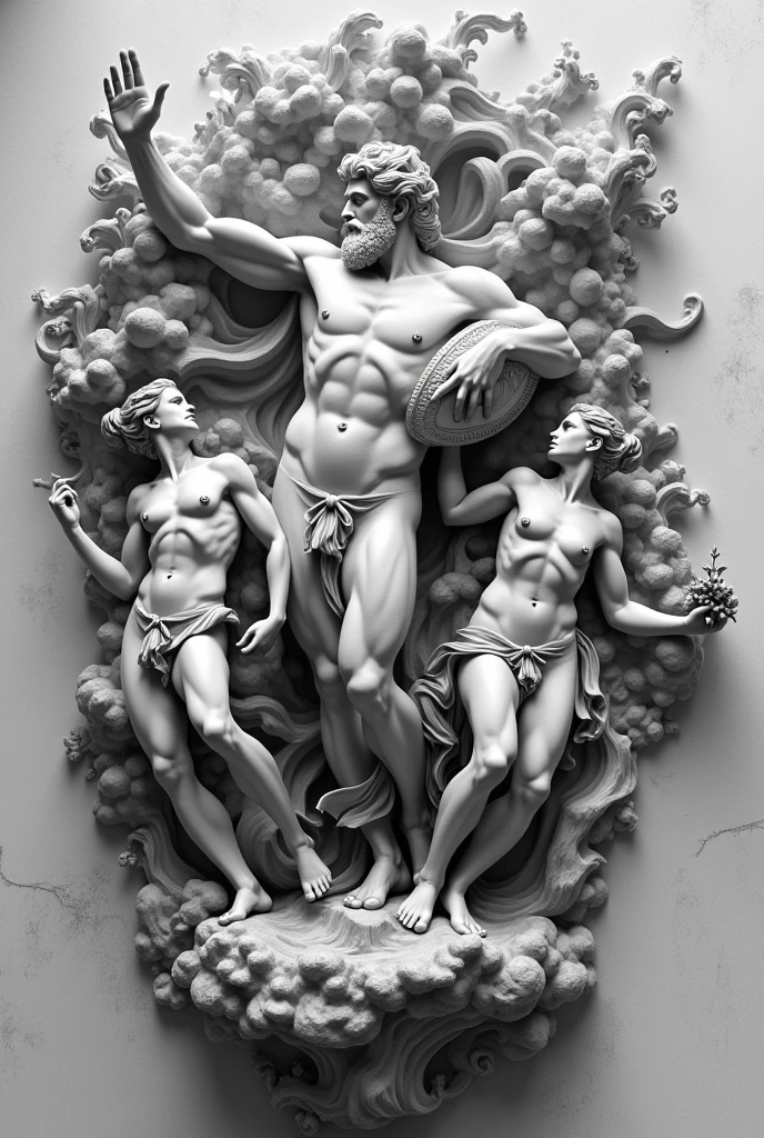 olympus tattoo realism as sculpture black and white tattoo 