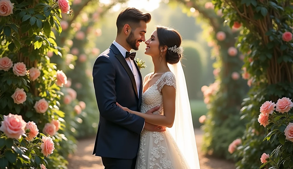 Un homme et une femme aux jours de leurs mariages 