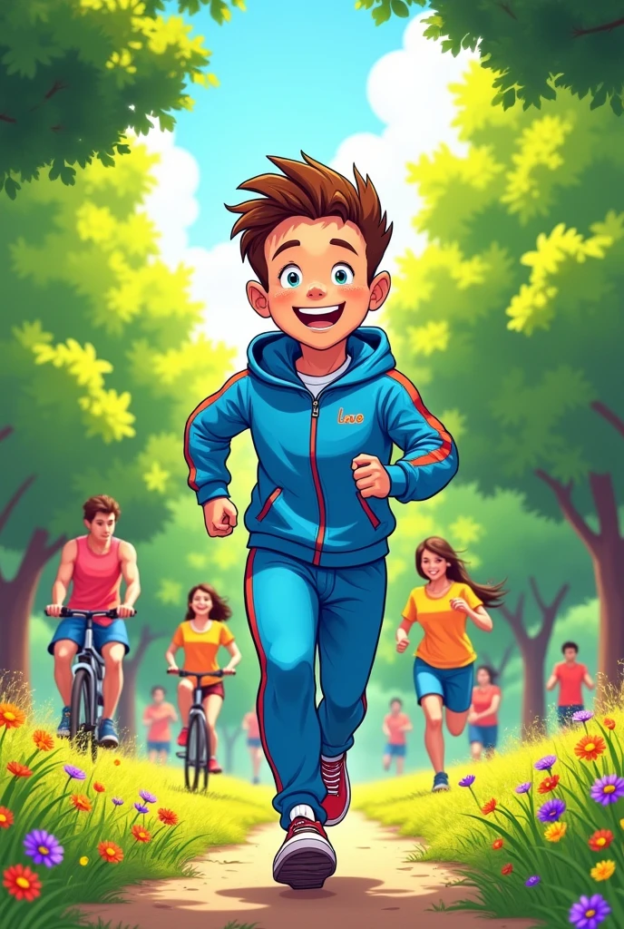 Make a comic strip on the topic of health and sport