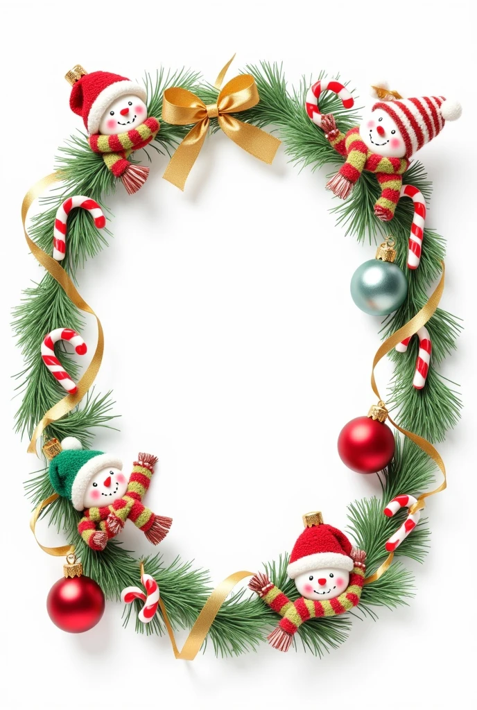 Create an image for a Christmas themed banner and t-shirts with a completely white background and space for writing, with suggestive images with an inviting appearance with a Christmas theme