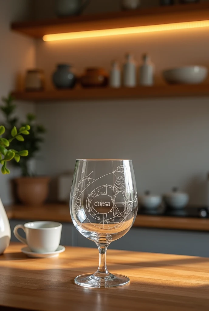 Please, generate me a representation of the aurea proportion Represented on a cup or a Glass